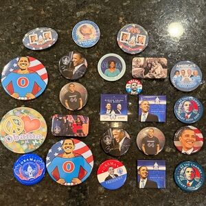 Obama Themed Button Collection